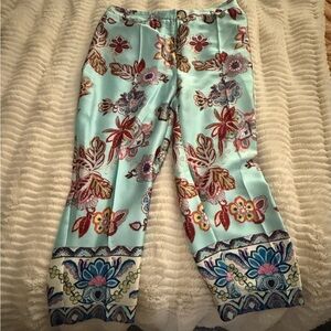 Zara Light Blue Floral Pants